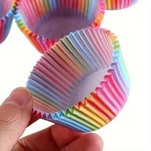 Rainbow Baking Cups - Approx 25 Pieces Rainbow Baking Cups - Approx 25 Pieces