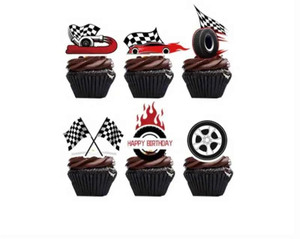 Race Car Theme Cupcake Picks x12 Race Car Theme Cupcake Picks x12