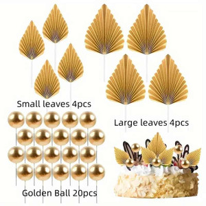 Palm Leaves and Balls Cake Decorations Palm Leaves and Balls Cake Decorations