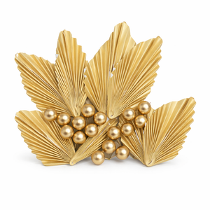 Gold Palm Leaf Cake Topper Set