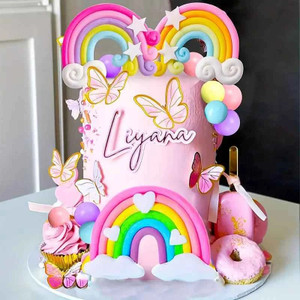 Rainbow & Butterflies Cake Decorating Set Rainbow & Butterflies Cake Decorating Set