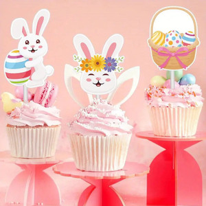 Easter Cupcake Picks Set of 12 - Festive Decoration for Spring Celebrations Easter Cupcake Picks Set of 12 - Festive Decoration for Spring Celebrations