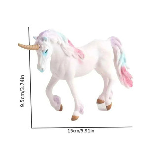 Pastel Rainbow Unicorn Cake Decoration - Resin Pastel Rainbow Unicorn Cake Decoration - Resin