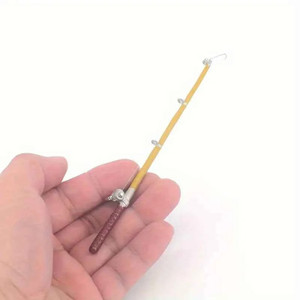 Realistic Mini Fishing Rod Cake Decoration Realistic Mini Fishing Rod Cake Decoration