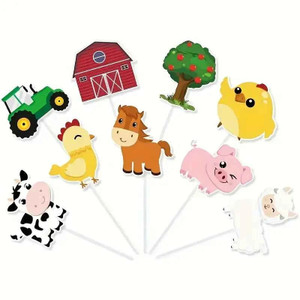 Farm Theme Cupcake Picks x12 Farm Theme Cupcake Picks x12
