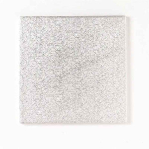 9 Inch Masonite Silver Square Cake Board 9 Inch Masonite Silver Square Cake Board
