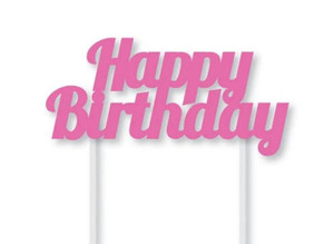 Pink Happy Birthday Card Topper Pink Happy Birthday Card Topper
