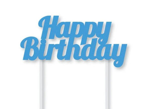 Blue Happy Birthday Cake Topper Blue Happy Birthday Cake Topper