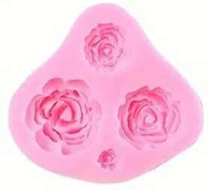 Rose Silicone Mould - 4 Cavity Rose Silicone Mould - 4 Cavity