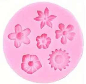 Flower Silicone Mould - 6 Cavity Flower Silicone Mould - 6 Cavity