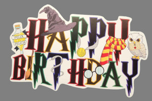 Harry Potter Cake Toppers - Premium Card, colorful Harry Potter-themed cake topper with wizard hat, owl, glasses, and lightning bolt designs. Harry Potter Cake Toppers - Premium Card, colorful Harry Potter-themed cake topper with wizard hat, owl, glasses, and lightning bolt designs.