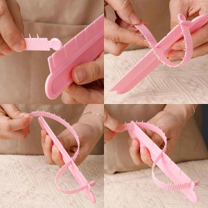 Cake Curve Ruler/ Guide - Perfect for Vintage Cakes, pink plastic cake decorating tool for shaping and decorating vintage style cakes.