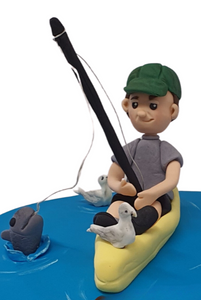 Handmade Fondant Fishing Cake Decorations Handmade Fondant Fishing Cake Decorations