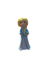 The Cake Mixer Gumpaste Elsa Figurine, a detailed handcrafted cake decoration resembling Elsa from Frozen with blonde braided hair, blue dress, and confident pose. The Cake Mixer Gumpaste Elsa Figurine, a detailed handcrafted cake decoration resembling Elsa from Frozen with blonde braided hair, blue dress, and confident pose.