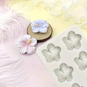 Small Hibiscus Silicone Mould Small Hibiscus Silicone Mould
