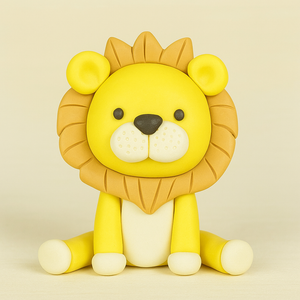 Soft Clay Lion Cake Decoration Soft Clay Lion Cake Decoration