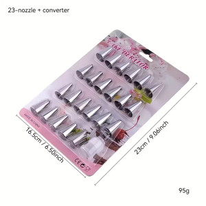 Beginner Piping Tip Set – 23 Nozzles + Coupler – Auckland, NZ Beginner Piping Tip Set – 23 Nozzles + Coupler – Auckland, NZ