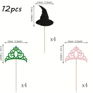 Witch Hat & Tiara Cupcake Picks – 12 Pack – Auckland, NZ Witch Hat & Tiara Cupcake Picks – 12 Pack – Auckland, NZ