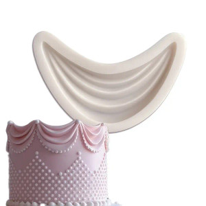 Fondant Draping Silicone Mould – Ruffle & Fabric Effect Fondant Draping Silicone Mould – Ruffle & Fabric Effect
