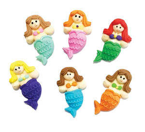 Mermaid Edible Cupcake Toppers x6 Mermaid Edible Cupcake Toppers x6