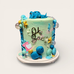 Under the Sea Baby Shower Cake – Available in Pinks or Blues