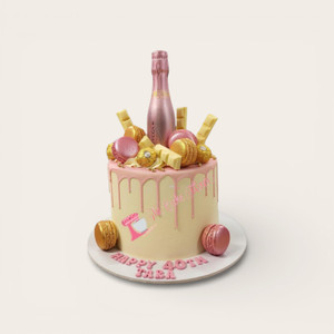 Pink Champagne Drip Cake – Luxe Celebration