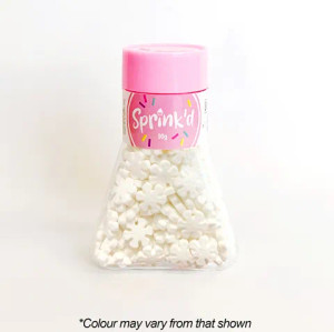 Sprink’d White Snowflake Sprinkles – 90g (12mm) Sprink’d White Snowflake Sprinkles – 90g (12mm)