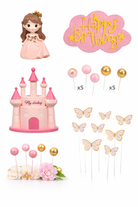 Princess Castle Cake Topper Set