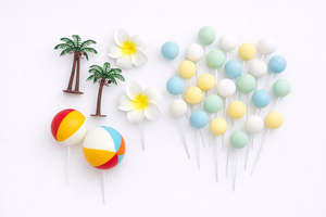 Tropical Beach Cake Decoration Set