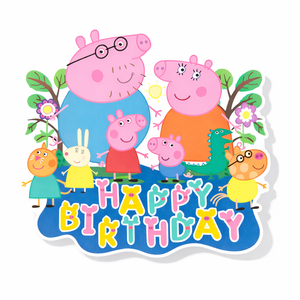 Peppa Pig Happy Birthday Cake Topper