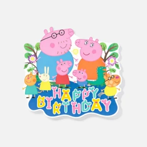 Peppa Pig Happy Birthday Cake Topper