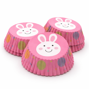 Pink Bunny Cupcake Cases – Pack of 25 Standard Size