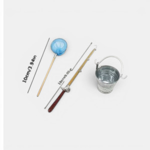 Mini Fishing Net & Bucket Cake Decoration Set