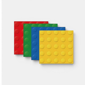 Colourful Lego block themed party napkins 20 pack
