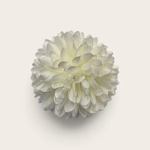 Ivory artificial chrysanthemum cake decoration with full layered fabric petals