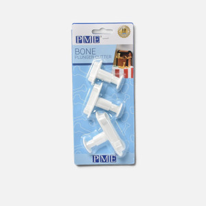 PME Bone Plunger Cutter Set of 3 for fondant and cake decorating