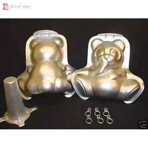 3D Teddy Bear/Panda Cake Tin Hire, bear-shaped cake baking molds with accessories for cake decorating, available for collection from Howick. 3D Teddy Bear/Panda Cake Tin Hire, bear-shaped cake baking molds with accessories for cake decorating, available for collection from Howick.
