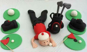 Edible Cake Decorations - Golf Theme. Lots of Fun Edible Cake Decorations - Golf Theme. Lots of Fun