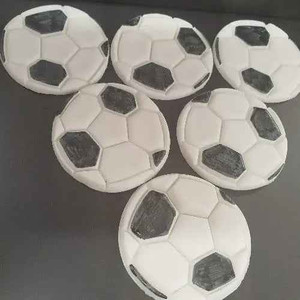 Handmade Edible Soccer Ball Cake Decorations Handmade Edible Soccer Ball Cake Decorations