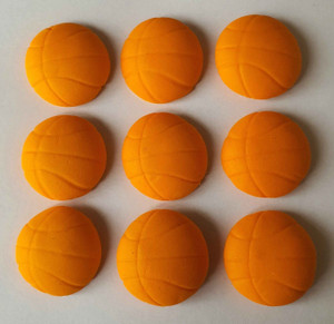 Handmade Edible Basket Ball Cake Decorations x12 Handmade Edible Basket Ball Cake Decorations x12