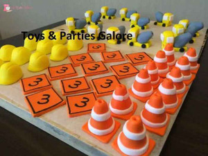 Construction Theme Edible Cake Decorations x15 Construction Theme Edible Cake Decorations x15