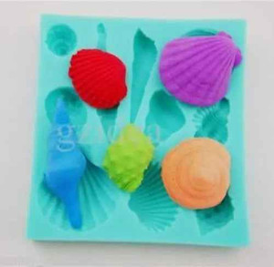 Cake Decorating Sea Shell Fondant Silicone Mould Cake Decorating Sea Shell Fondant Silicone Mould