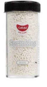 Go Bake White Sprinkle Hail 60gm Go Bake White Sprinkle Hail 60gm