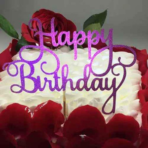 Pink Happy Birthday Card Cake Topper Pink Happy Birthday Card Cake Topper
