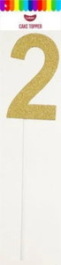 Number 2 Gold Card Cake Topper Number 2 Gold Card Cake Topper