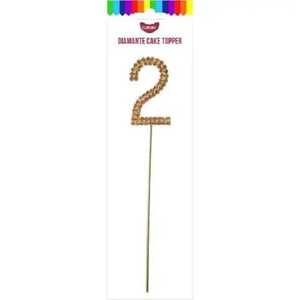 Number 2 Gold Diamante Cake Topper. Glitz and Glamour Number 2 Gold Diamante Cake Topper. Glitz and Glamour
