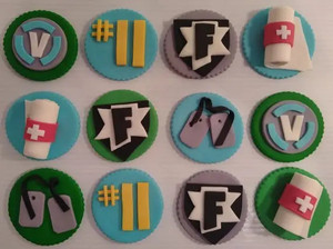 Fortnite Fondant Edible Cupcake Toppers Fortnite Fondant Edible Cupcake Toppers