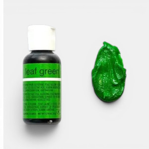 Chefmaster Liqua-Gel Leaf Green Food Colour 20g concentrated edible colouring for buttercream, fondant, royal icing and cake decorating.