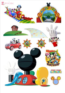 Stand Up Mickey Mouse Scene Edible Premium Wafer Paper Cake Topper Stand Up Mickey Mouse Scene Edible Premium Wafer Paper Cake Topper