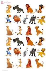 Lion King Characters Edible Premium Wafer Paper Cake Topper Lion King Characters Edible Premium Wafer Paper Cake Topper